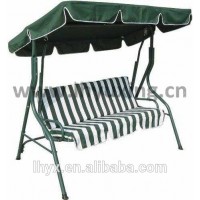 Garden 3 Seaters Metal Swing Chair With Canopy For Adults